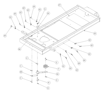 Frame Assembly Diagram and Parts List for Z-FORCE15 53AA5D2L100 Cub Cadet Lawn Tractor